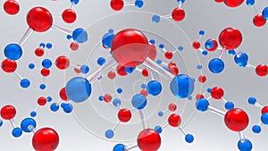 Water Molecules: Science and Chemistry Concept photo