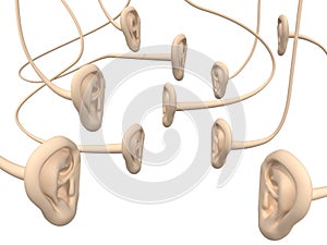 Many human ears linked