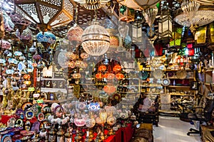 Many Lamps for sell in The Lamp Retail in The Souk, Dubai