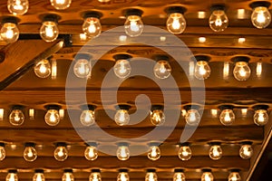 Many light bulbs shining bright