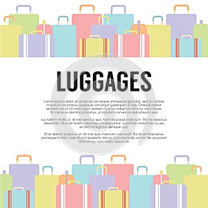 Many Luggages Travel Concept