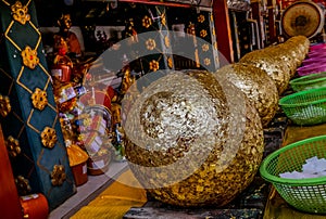 Many Luknimit is Buddhism stone ball for celebration pagoda establishment, Wat Phra That Doi Kham.