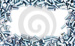 Many metal bolt texture background