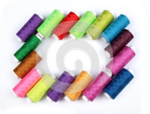 Many nice colorful bobbins