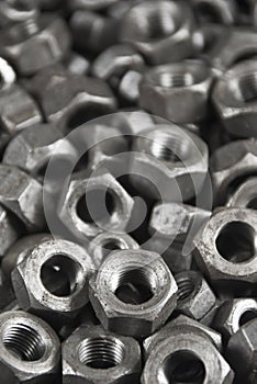 Many nuts with metallic luster