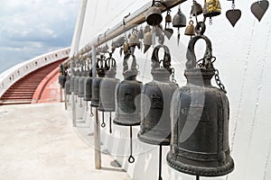 Old bells at the Golden Mount in Bangkok