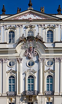 Many ornate decorations adorn the Archbishops Palace in Prague6pp