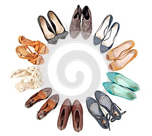 Many pairs of shoes photo