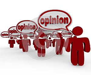 Many People Sharing Opinions Critics Talking Word Opinion