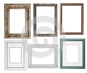 Many picture frames