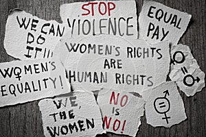 Womens rights and gender equality concepts photo