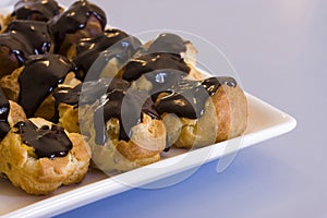 Many Profiteroles on a Plate