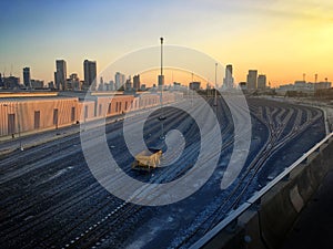 Many Railroad tracks in Bangkok Central Train Station