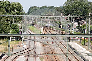 Many railway tracks and photo