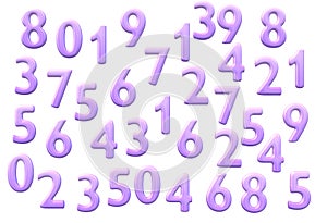 Many repetitive numbers in pink