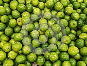 Many Ripe Green Limes For Sale in Shop