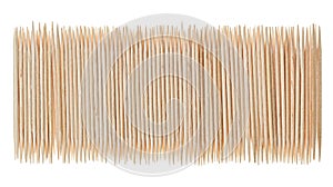 Many scattered toothpicks in paling shape