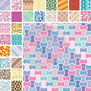 Many seamless patterns