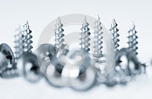 Many silver screws toned grey
