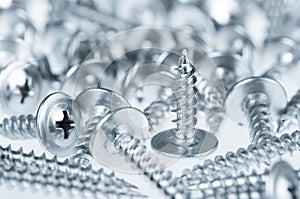 Many silver screws toned grey