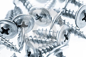Many silver screws toned grey