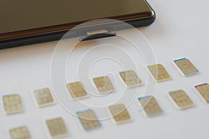 Many sim cards to choose with a smart phone