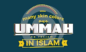 Many skin colors one ummah no racism in islam