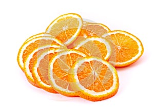 Many sliced oranges