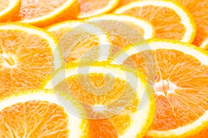 Many sliced oranges