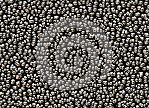 Many small abstract metal shape on black backgrounds