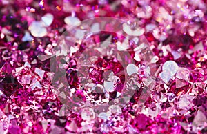 Many small ruby diamond stones, luxury background