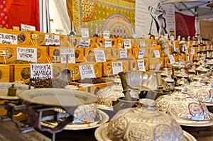 Many spices at the arabic market. photo