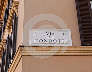 Street in Rome ITALY VIA CONDOTTI photo