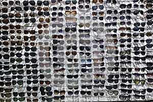 Many sunglasses