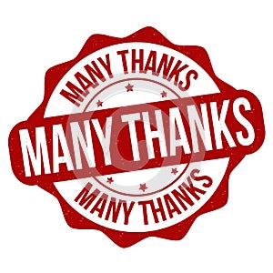 Many thanks grunge rubber stamp