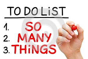 So Many Things To Do List