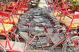 Many thishaw on parking photo