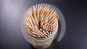 Many toothpicks wood lie together