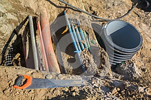 Many underground cables and pipes