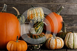 Many various pumpkins