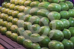 Many watermelons piled