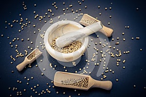 Dried white peppercorns