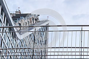 Many windows of a modern residential building