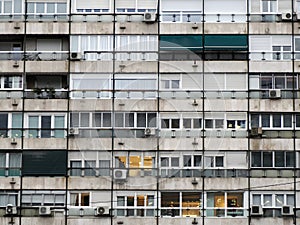 Many windows of popular condos in Pinar de Chamartin area madrid