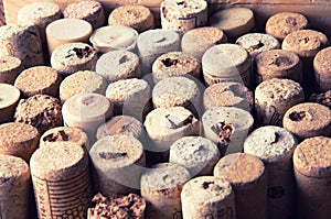 Many wine corks texture