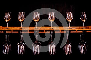 Many Wine glasses beautiful luxury collection