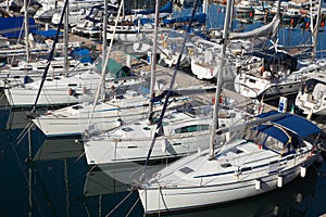 Many yachts lying at Dockyard Creek