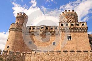 Manzanares el Real medieval castle in north of Madrid
