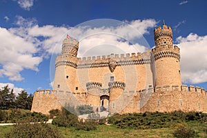 Manzanares el Real medieval castle in north of Madrid