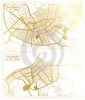 Manzanillo and Las Tunas Cuba City Map Set